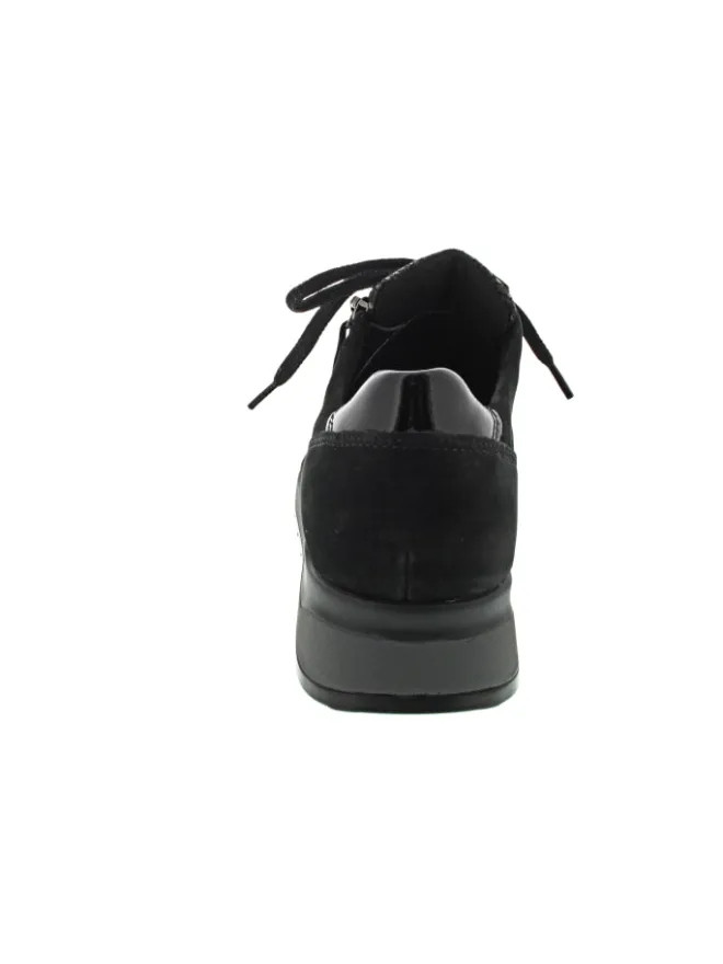 WALDLÄUFER Schnürschuhe^Hiroko-Soft sportlicher Schnürer Schwarz