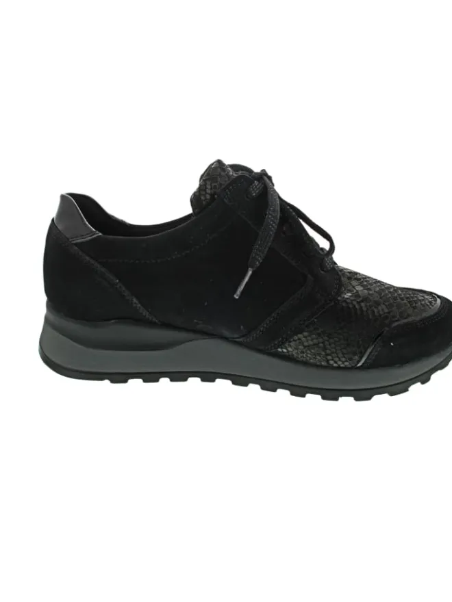 WALDLÄUFER Schnürschuhe^Hiroko-Soft sportlicher Schnürer Schwarz
