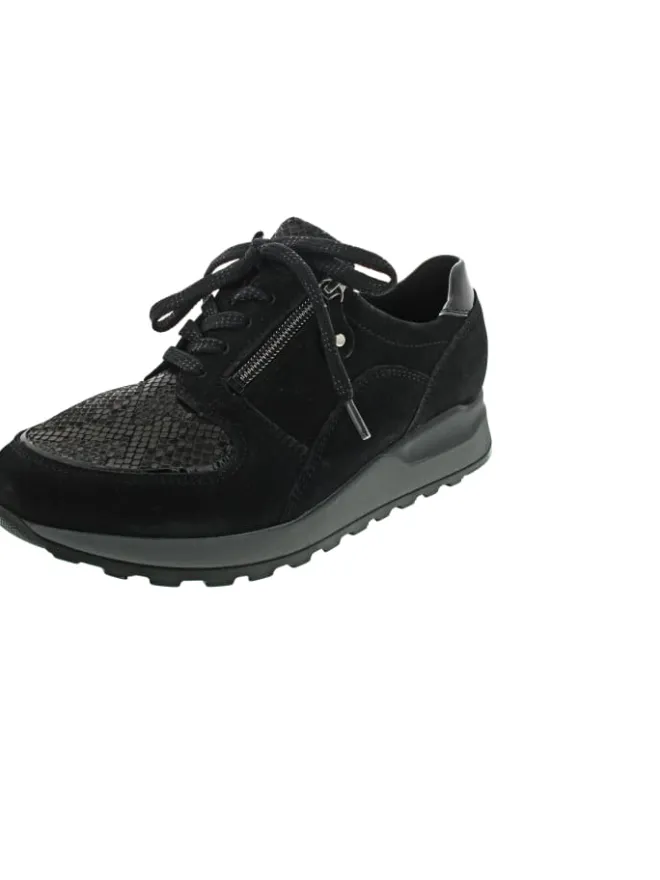 WALDLÄUFER Schnürschuhe^Hiroko-Soft sportlicher Schnürer Schwarz