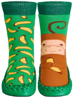 Hüttenschuh Affe in Grün>Playshoes Outlet