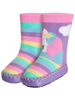 Playshoes Hausschuhe^Hüttenschuh Einhorn in Multicolor