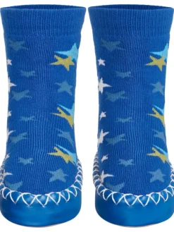 Playshoes Hausschuhe^Hüttenschuh Sterne in Blau