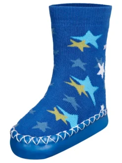 Playshoes Hausschuhe^Hüttenschuh Sterne in Blau