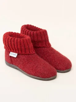 kitz-pichler Hausschuhe|Hausschuhe^Hüttenschuhe "Alp-Boot" in Rot