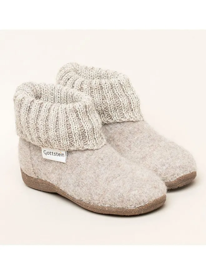 kitz-pichler Hausschuhe|Hausschuhe^Hüttenschuhe "Alpine Boot RU" in Creme