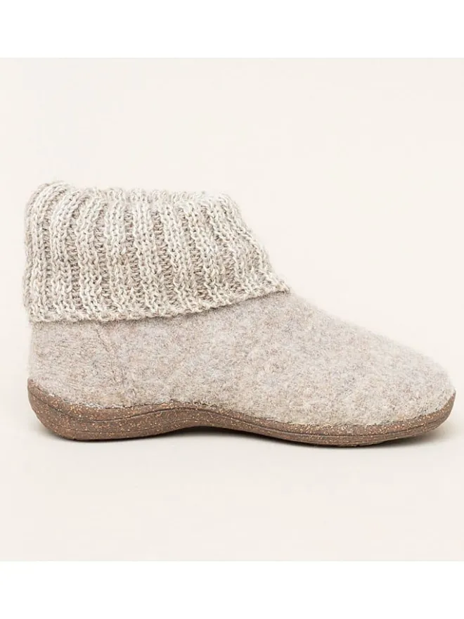 kitz-pichler Hausschuhe|Hausschuhe^Hüttenschuhe "Alpine Boot RU" in Creme