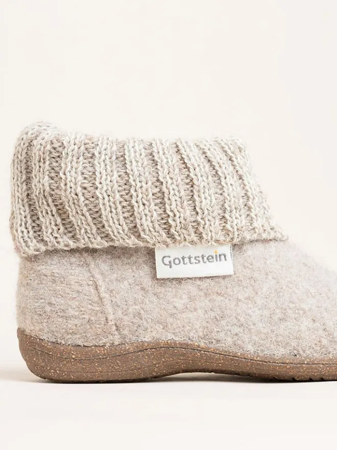 kitz-pichler Hausschuhe|Hausschuhe^Hüttenschuhe "Alpine Boot RU" in Creme