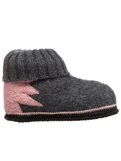 kitz-pichler Hausschuhe^Hüttenschuhe "Leon" in Grau/ Rosa