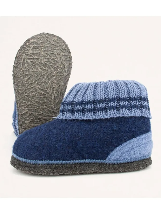 kitz-pichler Hausschuhe|Hausschuhe^Hüttenschuhe "Oetz" in Dunkelblau