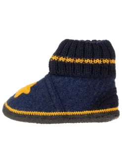 Hüttenschuhe "Stern" in Dunkelblau>lamino Hot