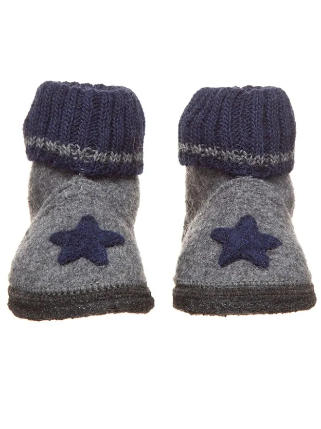 Hüttenschuhe "Stern" in Grau>lamino Sale