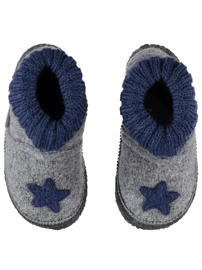 Hüttenschuhe "Stern" in Grau>lamino Sale
