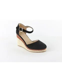 Keilespadrilles in Schwarz>Foreverfolie