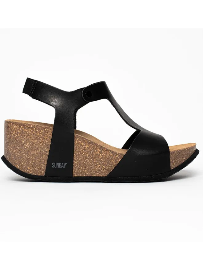 Sunbay Sandalen^Keilsandaletten "Fiore" in Schwarz
