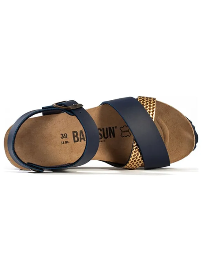 Keilsandaletten "Genes" in Dunkelblau>BACKSUN Clearance