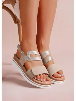 Keilsandaletten in Gold><noscript><img width=