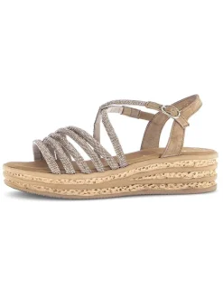 Gabor Sandalen^Keilsandaletten in Gold/ Hellbraun
