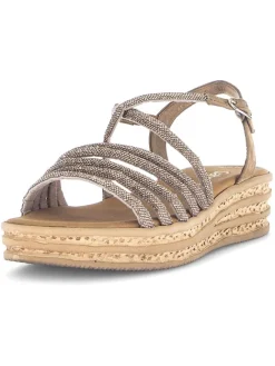 Gabor Sandalen^Keilsandaletten in Gold/ Hellbraun