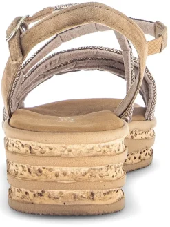 Gabor Sandalen^Keilsandaletten in Gold/ Hellbraun