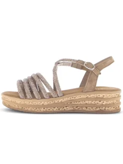 Gabor Sandalen^Keilsandaletten in Gold/ Hellbraun