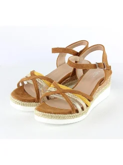 Sixth Sens Sandalen^Keilsandaletten in Hellbraun