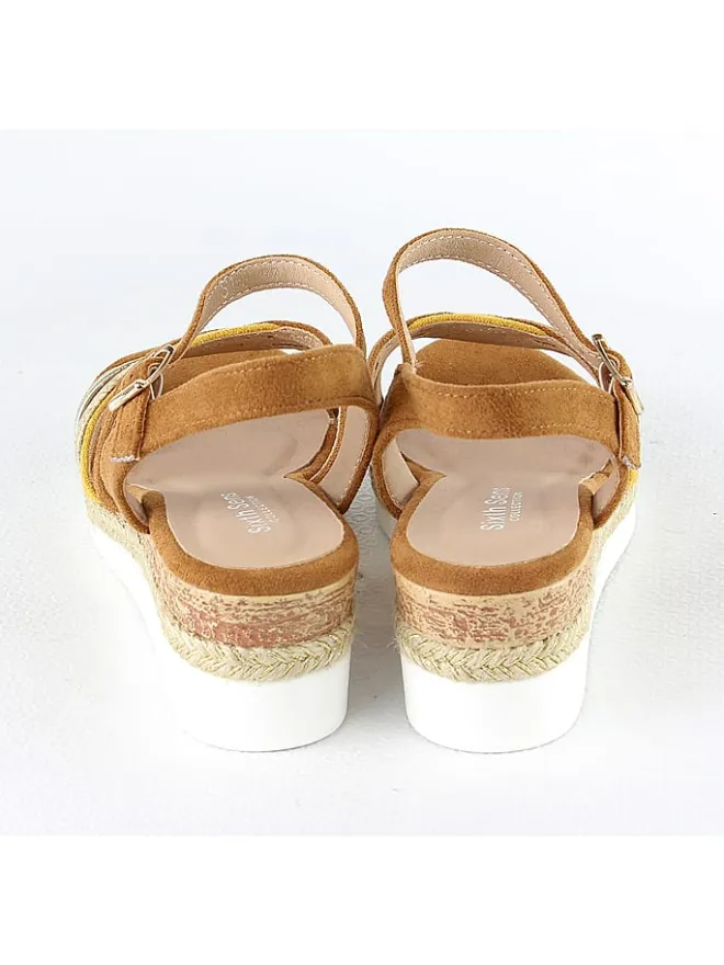 Sixth Sens Sandalen^Keilsandaletten in Hellbraun