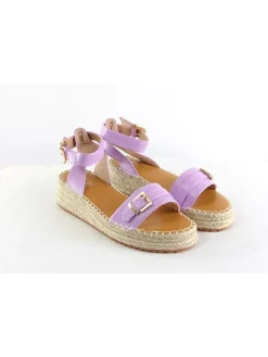 C'M Sandalen^Keilsandaletten in Lila