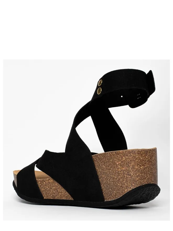 Keilsandaletten in Schwarz>Sunbay Outlet
