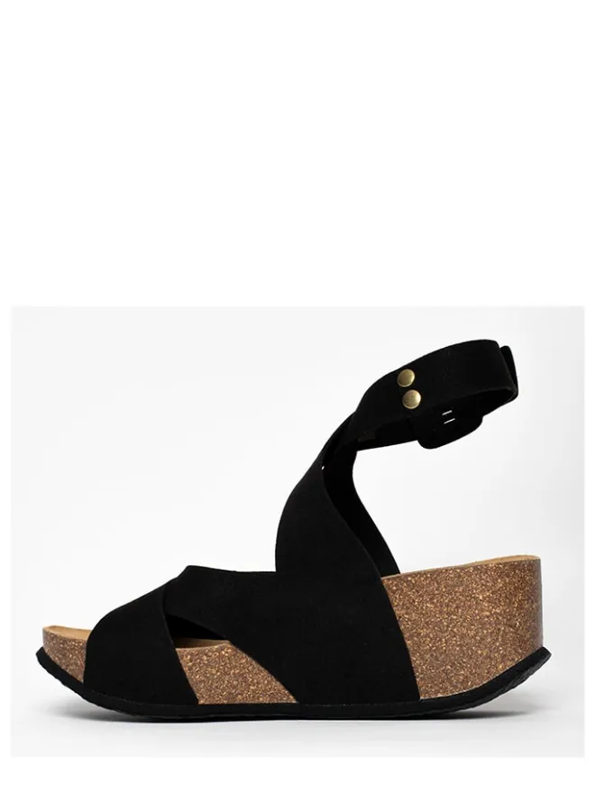 Keilsandaletten in Schwarz>Sunbay Outlet