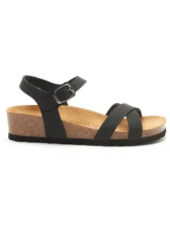 Mandel Sandalen^Keilsandaletten in Schwarz