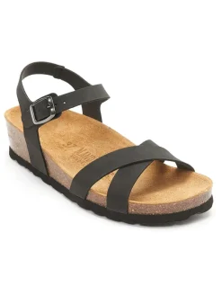 Mandel Sandalen^Keilsandaletten in Schwarz