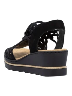 Keilsandaletten in Schwarz><noscript><img width=