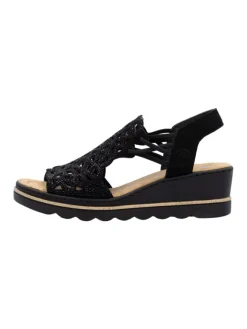Keilsandaletten in Schwarz><noscript><img width=