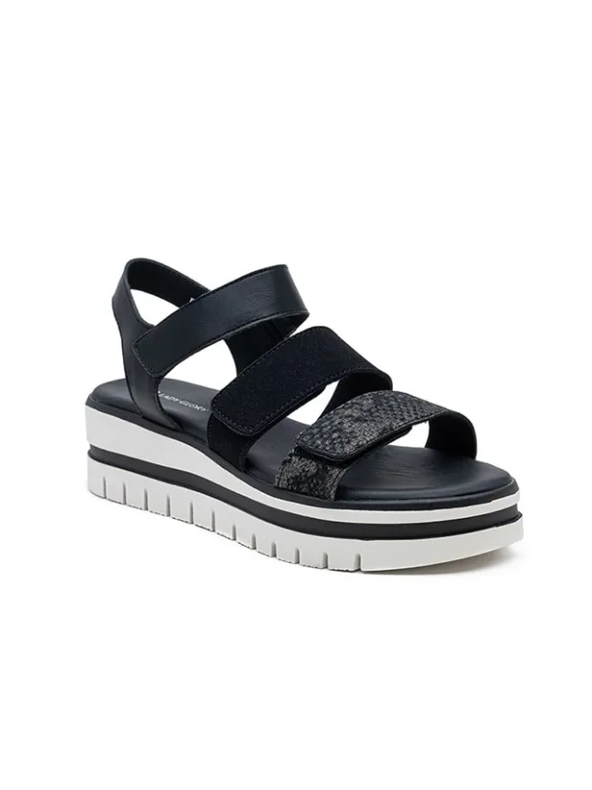 Foreverfolie Sandalen^Keilsandaletten in Schwarz
