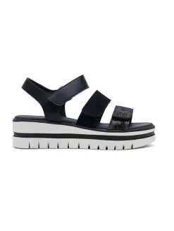 Foreverfolie Sandalen^Keilsandaletten in Schwarz