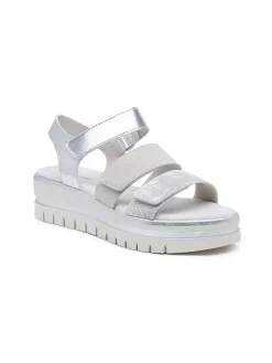 Keilsandaletten in Silber/ Grau>Foreverfolie Sale