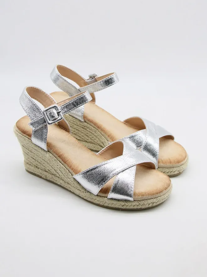 Bellucci Sandalen^Keil-Sandaletten in Silber