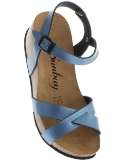 Keilsandaletten "Pivoine" in Hellblau>Sunbay Best