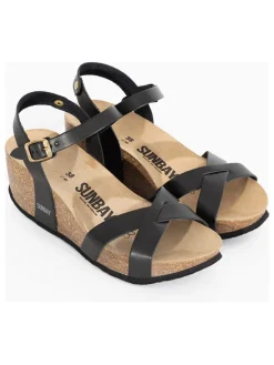 Sunbay Sandalen^Keilsandaletten "Pivoine" in Schwarz