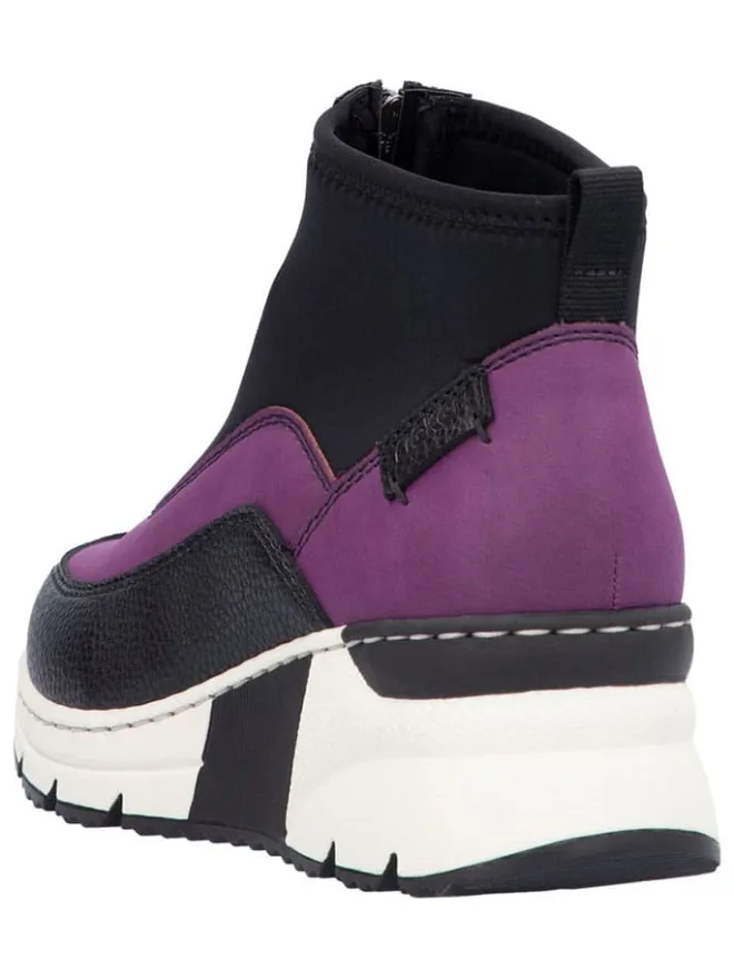 Keilslipper in Lila/ Schwarz>rieker New