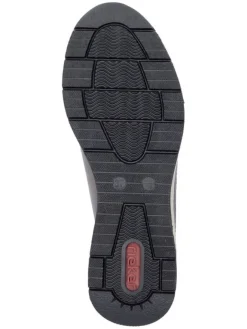 rieker Schnürschuhe^Keilsneakers in Schwarz/ Hellbraun