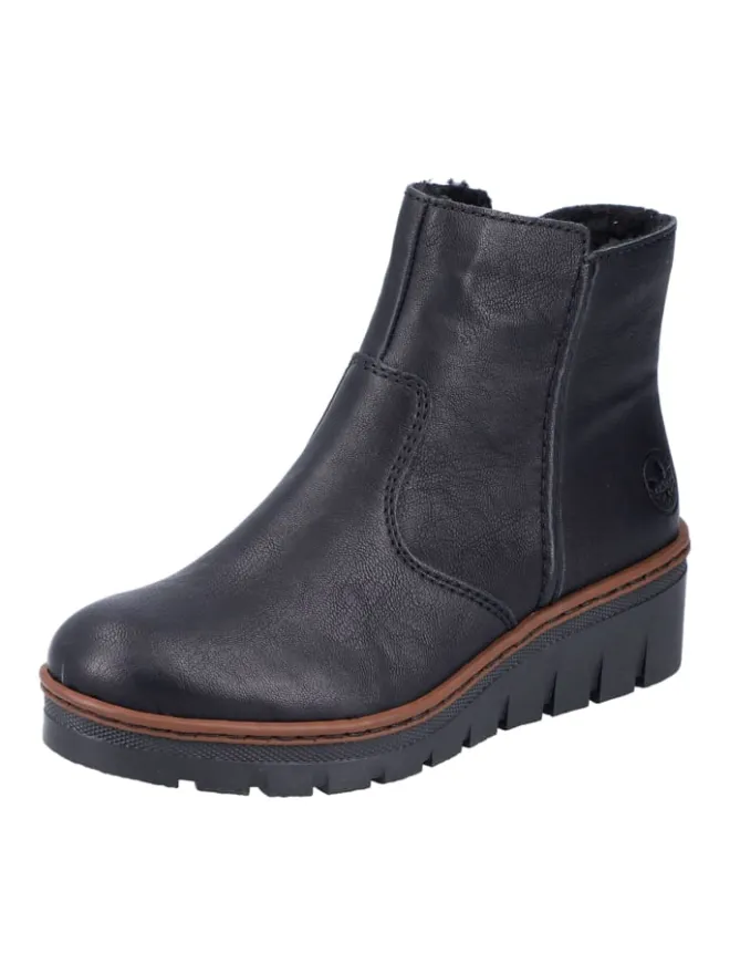 Keilstiefeletten in Schwarz>rieker Hot