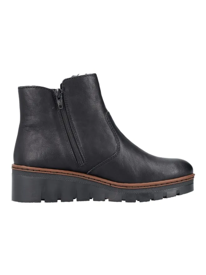 Keilstiefeletten in Schwarz>rieker Hot