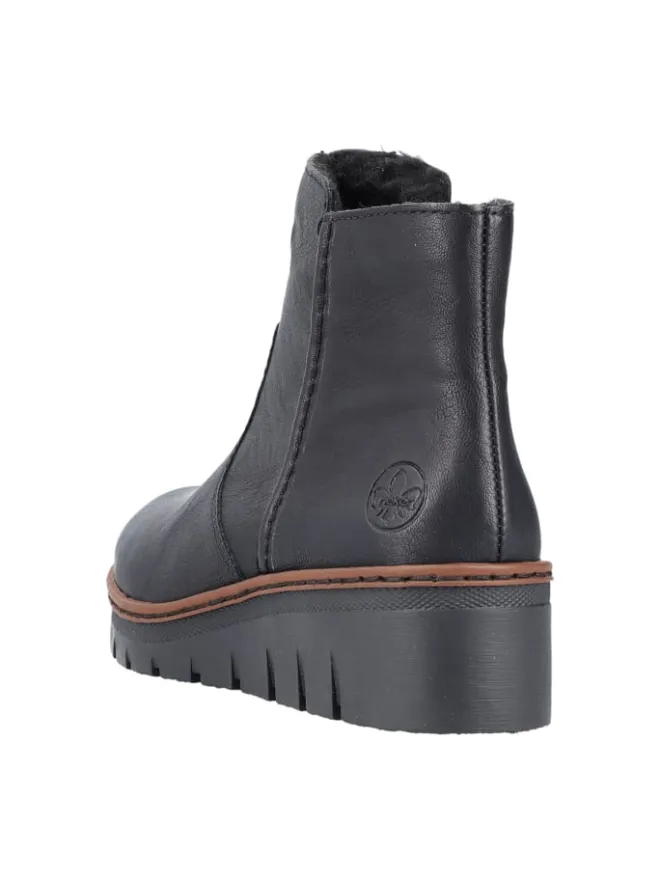 Keilstiefeletten in Schwarz>rieker Hot