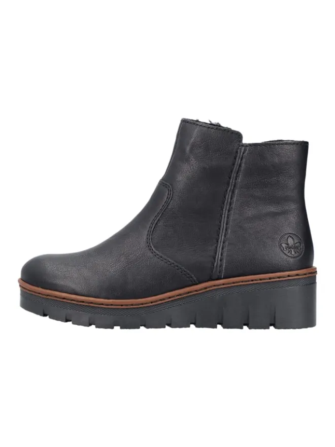 Keilstiefeletten in Schwarz>rieker Hot