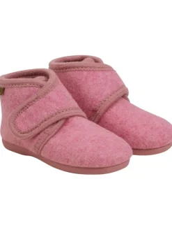 Kinder Hausschuh "Slippers Wool Hook and Loop" in Rosa>En Fant Online