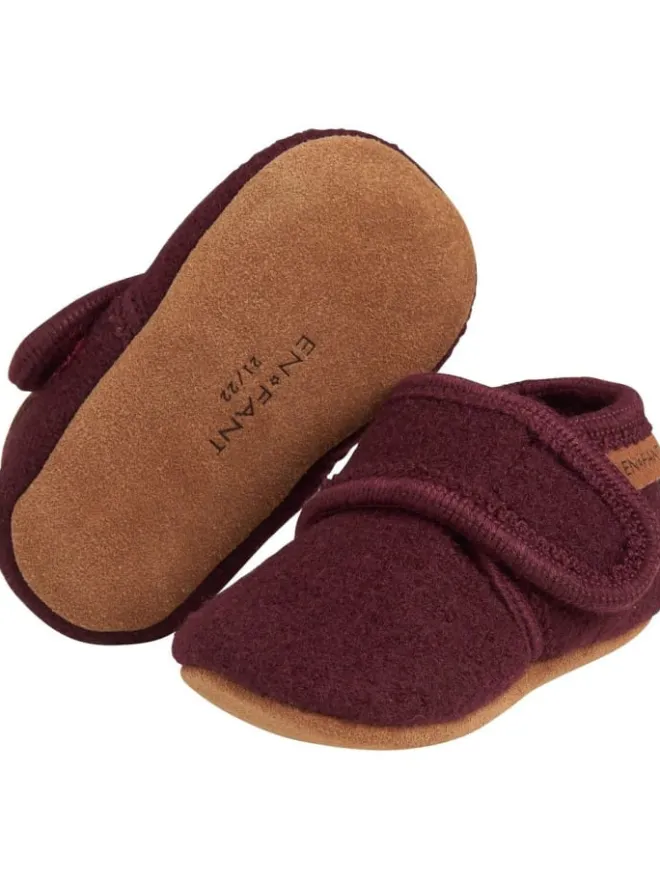En Fant Halbschuhe·Slipper^Kinder Slipper "Baby Wool slippers" in Rot