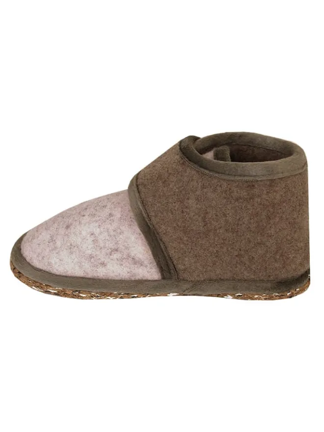 Adelheid Hausschuhe^Kinderpantoffeln rosa in Beige