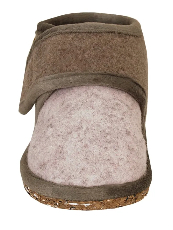 Adelheid Hausschuhe^Kinderpantoffeln rosa in Beige