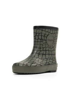 Kinderstiefel Nature Krokodil in oliv/schwarz>druppies Hot